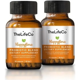 Resim TheLifeCo Happyflora Probiyotik 10 Milyar Mikroorganizma İçeren Takviye Edici Gıda - Sindirim x 2 Adet 