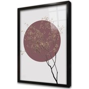 Resim Kurutulmuş Çiçek Çerçeveli Cam Tablo 