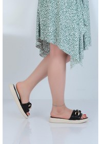 Resim Ayakcenter 5540 Siyah Günlük Kadın Düz Terlik 001 