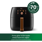 Resim Philips Xxl 7.3 lt Geniş Kapasiteli Premium Airfryer - Smart Sensing & Rapid Air Teknolojisi 