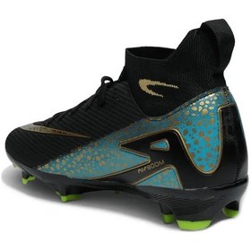 Resim Laliga 610 Yarı Profesyonel Erkek Çoraplı Krampon Siyah-turkuaz 