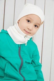 Resim Babygiz Erkek Bebek Çocuk Beyaz Ip Detaylı Şapka Bere Boyunluk Takım Rahat Kaşkorse 