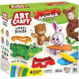 Resim MCM Group 03697 Art Craft Eğlenceli Hayvanlar Hamur Set 200 gr 