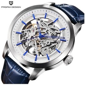 Resim Pagani Design Pd-1638 Iskelet Otomatik Erkek Kol Saati 2 Yıl Garanti Su Geçirmez Gümüş 