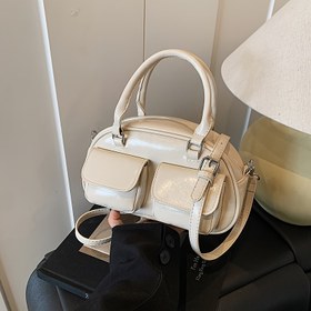 Resim 2025 Şık Kadınlar İçin Dönüştürülebilir Çapraz Çanta - Ayarlanabilir Askı, Fermuarlı Kapatma, Polyester Astar, 6 Renk (Parlak Pembe/Kahve Kahverengi/Açık Bej/Siyah) - Günlük ve Resmi Kullanım için Çok Yönlü | Parlak Yüzey 