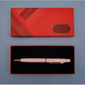 Resim Büro Ev Ofis Hediyesi İçin Tekli Kutulu Beyaz Tükenmez Kalem 