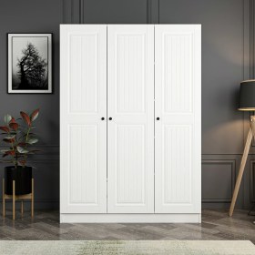 Resim Minar Kale 190 cm 3 Mebran Kapaklı 2ç Dolap - Beyaz 