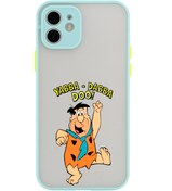 Resim butikcase Iphone 11 Lüx Kamera Lens Korumalı Inek Desenli Çakmaktaş Su Yeşili Telefon Kılıfı 