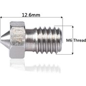 Resim Hobi Mekatronik V6 Çelik Nozzle (0.4mm) 