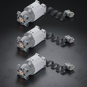 Resim 3 adet L-Tipi Yüksek Torklu Motor - Yapı Bloğu Yaratımları için Gerekli MOC Aksesuarı, Ergonomik Tutuşlu Dayanıklı ABS Reçine, DIY Projeleri ve Yaratıcı Oyunlar için Çok Renkli Seçenekler, Yapı Oyuncak, Robotik Hareket, Sağlam İnşaat 