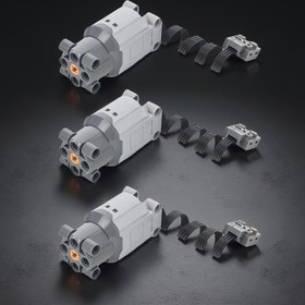 Resim 3 adet L-Tipi Yüksek Torklu Motor - Yapı Bloğu Yaratımları için Gerekli MOC Aksesuarı, Ergonomik Tutuşlu Dayanıklı ABS Reçine, DIY Projeleri ve Yaratıcı Oyunlar için Çok Renkli Seçenekler, Yapı Oyuncak, Robotik Hareket, Sağlam İnşaat 
