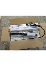 Resim 19" 1U 6'Lı Schuko Sigortalı Alüminyum Rack Kabin PDU(25 ADET) 