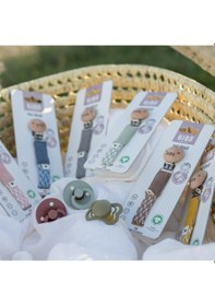 Resim Bibs Paci Braid Emzik Askısı - Sage / Ivory Çok Renkli 
