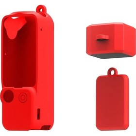 Resim Symbee Djı Osmo Pocket 3 İçin Silikon Kamera Koruma Seti - Kırmızı Ekran + Lens + Kamera Kapakları 