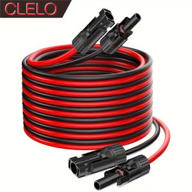 Resim CLELO Güneş Paneli Uzatma Kablosu, Katlanır Güneş Paneli için Dişi ve Erkek Bağlantı Noktaları ile 14AWG Güneş Enerjisi Uzatma Kablo Seti, Taşınabilir Güç İstasyonu RV Uzatma Kabloları 