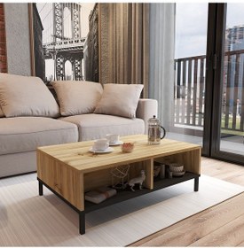 Resim Robin Home Orta Sehpa Metal Ayaklı Çekmeceli Keçe-Siyah Dg18 