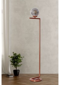 Resim Luzarana Casa Bakır Metal Gövde Füme Camlı Tasarım Lüx Yerden Aydınlat... 