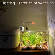 Resim 3 Renk Modu, Ayarlanabilir Parlaklık ve 360° Dönebilen Başlıklı Enerji Tasarruflu LED Akvaryum Işığı - Piliyle Çalışır (Piller Dahil Değildir), Akvaryum Bitkileri, Cam Tanklar, Küçük Tatlı Su Balık Tankları ve Evcil Hayvan Malzemeleri, Aydınlatma Ekipmanları, Pili Olmadan 