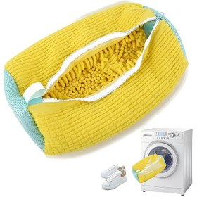 Resim Her Türlü Ayakkabı İçin Uygun Çamaşır Makinesi Torbası, Temizlik Ayakkabı Torbası - Fermuarlı Yeniden Kullanılabilir Dayanıklı Çamaşır Torbası, Oval Tasarım, Yumuşak Şönil Astar ve Kabarık Dolgu - Hafif Seyahat Dostu, Spor Ayakkabılar ve Günlük Ayakkabılar İçin Mükemmel, Spor Ayakkabı Temizleyici, Koruyucu Kılıf, Çamaşır Aksesuarı 