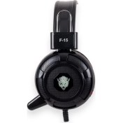 Resim Yoro Yr-F15-B Mikrofonlu Işıklı Gaming Kulaklık Siyah 