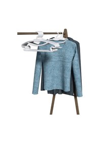 Resim Morpanya 12 Adet Etek Pantolon Eşarp Kıyafet Konfeksiyon Elbise Askısı Beyaz 