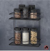 Resim Teknotel Easyfıx Yapıskanlı 2 Katlı Mutfak Rafı Mat Siyah Ef042 Siyah 