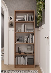 Resim Asra Trend 5 Raflı Kitaplık K002 %100 MDF Modern Ofis Çalışma Odası Dosya Rafı Petra 