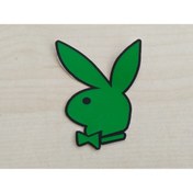 Resim Aksesuar Playboy Sticker (yeşil) 6cmx4,5cm (2 Adet Fiyatı) Playboy Logosu Playboy Arması Playboy Etiketi 