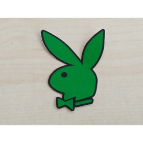 Resim Aksesuar Playboy Sticker (yeşil) 6cmx4,5cm (2 Adet Fiyatı) Playboy Logosu Playboy Arması Playboy Etiketi 
