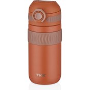 Resim Vagonlife TKK Rahat İçim Çift Yalıtımlı Paslanmaz Çelik Termos Matara 450 ml Kiremit 
