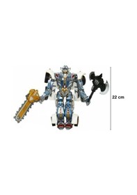 Resim Vardem Işıklı Ve Sesli Dönüşen Robot - 22 Cm Vintage Klasik Model Araba Savaşçı Figür Çok Renkli 