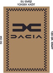 Resim duha trend 35x50 120 Gr. Kraft Kağıt Oto Paspası Dacia 50Adet Yatay 50 Adet Dikey 