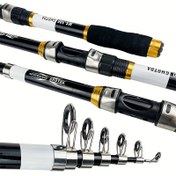 Resim Fiberglas ve Karbon Fiberden Üretilmiş Uzun Mesafe Teleskopik Deniz Balıkçılığı Çubuğu, Taşınabilir Kompakt Tasarım, Orta Eylem, Beş Boyutta Mevcut: 210/240/270/300/360, Tüm Su Türleri İçin Uygun, Başlangıç Seferleri İçin Gerekli. 