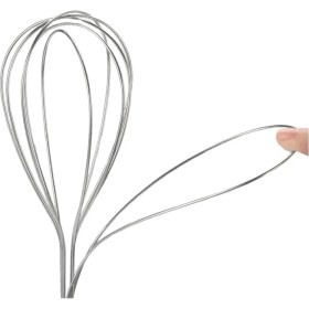 Resim 3'lü Ahşap Sap Çırpıcı Seti, Lüks Çelik Yumurtalı ve Soslu Karıştırıcılar 