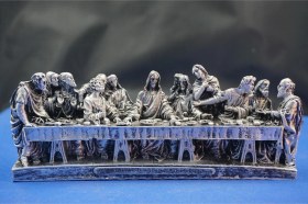 Resim Son Akşam Yemeği Biblo Heykel - Ev Ofis Dekoratif Hediyelik Aksesuar 30x13 Cm 