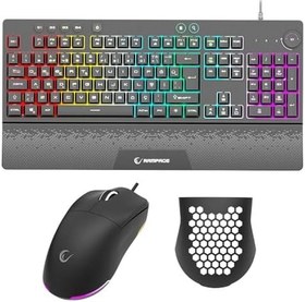 Resim Rampage Eclipse Siyah Usb RGB Aydınlatmalı Q Gaming 4 Tuş Makrolu Oyuncu Klavye Mouse Set 