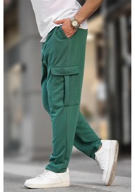 Resim Yeşil Beli Ayarlanabilir Kargo Cep Basic Eşofman Altı 6552 Yeşil 