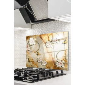 Resim Ne Verelim Size Cam Ocak Arkası Koruyucu Ankastre Arkası Koruyucu | Çiçek 