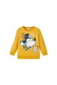 Resim Erkek Çocuk Mickey Mouse Baskılı Uzun Kol Sweatshirt-Yumuşak ve Konforlu - Turkuaz / 1-1,5 Y 