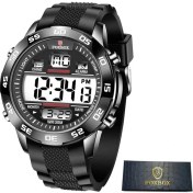 Resim Hanyang Siyah Lıge Moda Tarihi Kuvars Erkek Saatler Top Marka Lüks Erkek Saat Silikon Spor Erkek Kol Saati Hodinky Relogio Masculino (Yurt Dışından) 