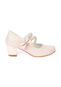 Resim Kiko Kids Kiko 750 Simli Günlük Kız Çocuk 4 Cm Topuk Babet Ayakkabı 