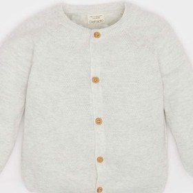 Resim Defacto Erkek Bebek Bisiklet Yaka Düğmeli Hırka A3833a525augr184 Gri 