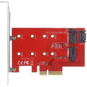 Resim PCIE PCI express X4 M NGFF M.2 + B NVME M.2 Uzatma Kartı 