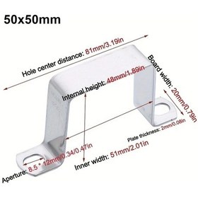 Resim Willowhaven 304 Paslanmaz Çelik 50x50 M U Boru Kelepçesi Hortum Bağlama 