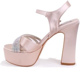 Resim Dagoster DZA07-337351 Ten Saten Platform Topuklu Kadın Ayakkabı 