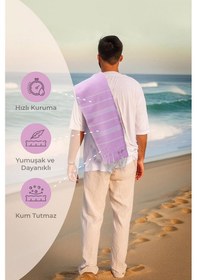 Resim Favora Peştamal Plaj Havlusu 90x140 - Lila 