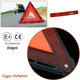 Resim Carub Üçgen Reflektör Fosforlu Demir Ayaklı-fosforlu 