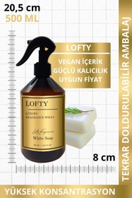 Resim Beyaz Sabun Oda ve Çamaşır Spreyi Oda Parfümü, Oda Kokusu, Koku Giderici White Soap 500ML 