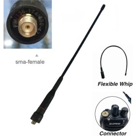 Resim Mbl Dual Band Esnek Katlanabilir El Telsiz Anteni 23cm Sma Dişi 