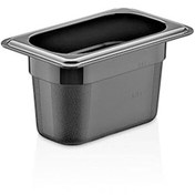 Resim GastroPlast GN 1/9-100 mm Gastronom Küvet, Polikarbon, Siyah 